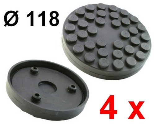 Ravaglioli 2 post Lift Rubber Pads - external d. 118 mm-4 pcs + 3 pins