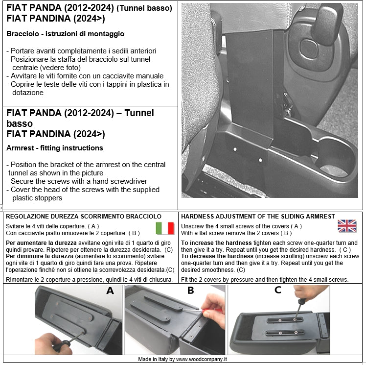 Fiat Pandina (ab 2024) Mittelarmlehne