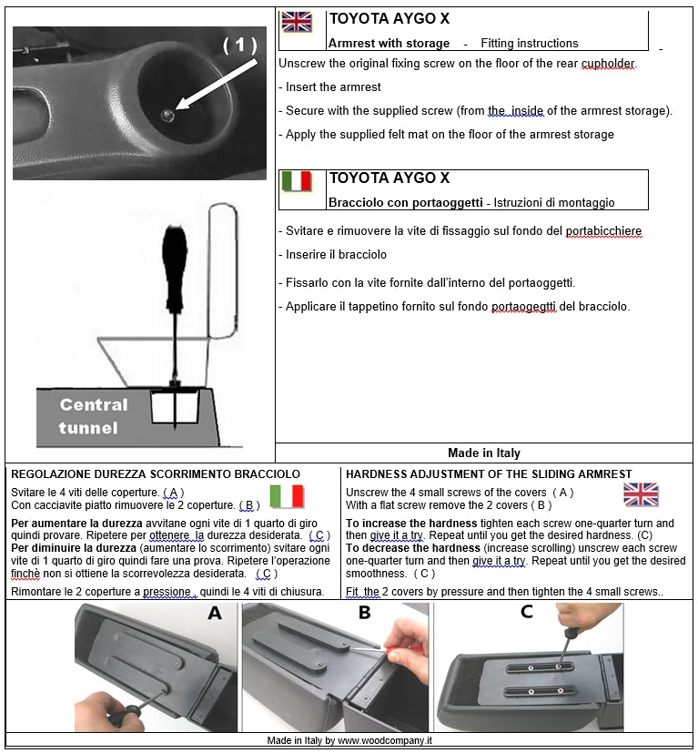Accoudiur pour Toyota Aygo X