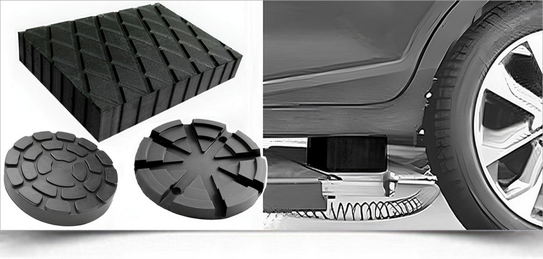 Tampons en caoutchouc véritable pour ponts élévateurs de voiture