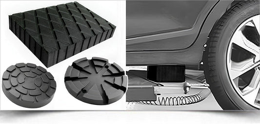 Tampons en caoutchouc véritable pour ponts élévateurs de voiture