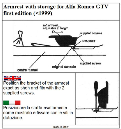 Alfa Romeo GTV 1 serie (1995-1999) bracciolo