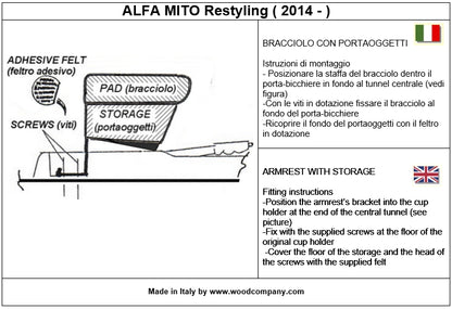 Alfa Romeo Mito (2014-2018) armrest