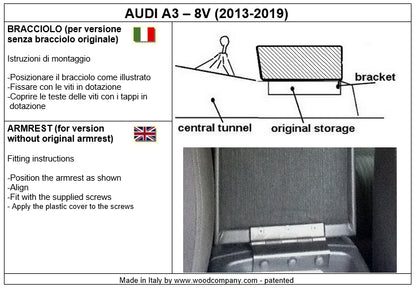 Audi A3 8V (2013-2019) armrest