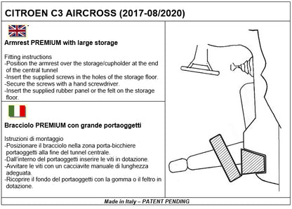 Citroën C3 Aircross (2017-08/2021) apoyabrazos