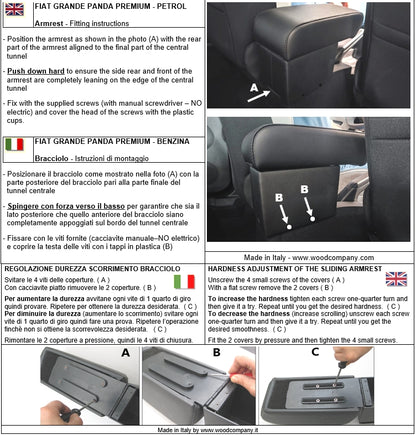 Fiat Grande Panda (versão a gasolina) apoio de braco