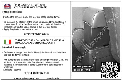 Ford Ecosport (2018-2022) bracciolo - installazione invisibile