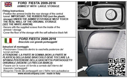 Ford Fiesta (2009-2016) apoio de braco - instalação invisível