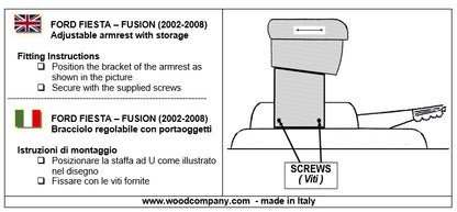 Ford Fiesta (2002-2008) and Fusion armrest