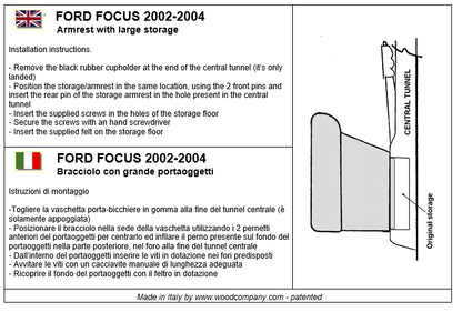 Ford Focus (2002-2004) Mittelarmlehne - unsichtbare Montage