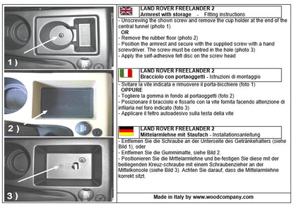 LR Freelander 2 2007-2012 - apoio de braço LUXURY-instalação sem furos