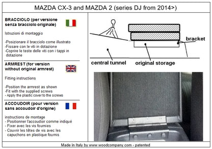Mazda CX-3 e Mazda 2 (3 serie DJ dal 2014) bracciolo