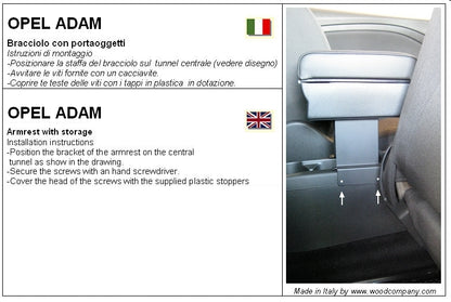 Opel Adam armrest