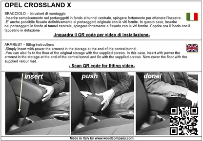 Opel Crossland X - bracciolo - installazione ad incastro