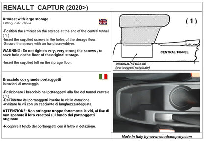 Renault Captur (2020-2024) apoyabrazos - instalación invisible