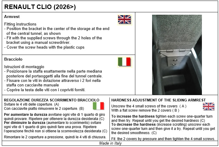 Renault Clio (2026 óta) kartámasz