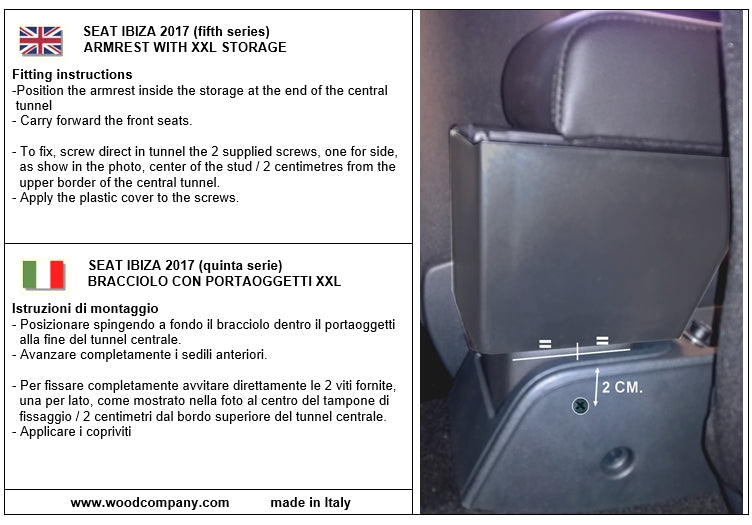 Seat Ibiza 5 series (from 2017) armrest