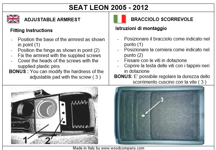 Seat Leon (2005-2012) accoudoir