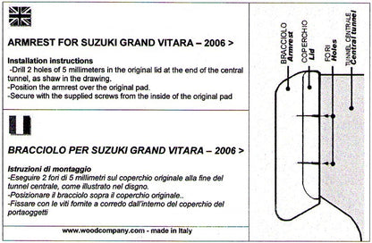 Suzuki Grand Vitara (2006-2014) 3 puertas apoyabrazos - instalación invisible