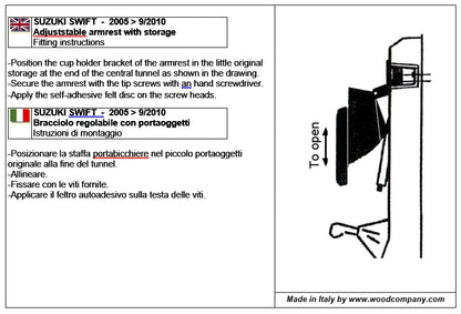 Suzuki Swift (2005-2010) armrest