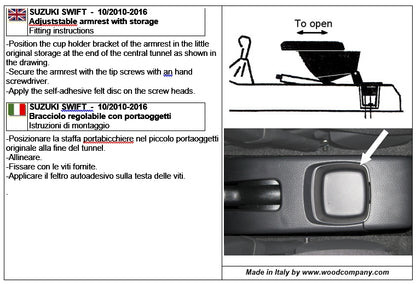 Suzuki Swift (2010-2016) armrest