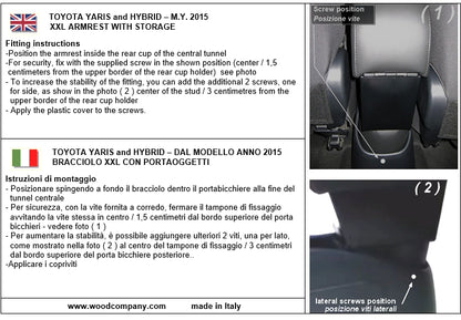 Toyota Yaris - Hybrid 2015-2020 υποβραχιόνιο -Σύστημα σύνδεσης plug-in