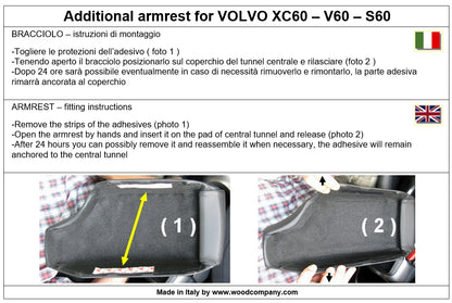 ボルボXC60 (2008-2016)-追加のアームレスト-プラグイン式取付システム