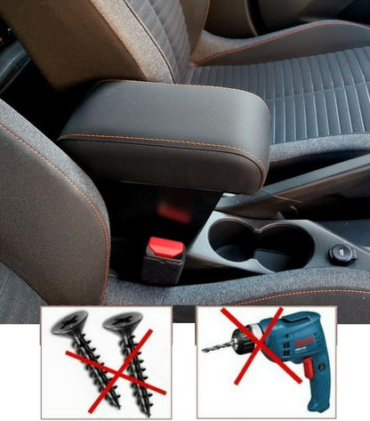 Peugeot 208 (desde 03/2019) - apoio de braço - instalação sem furos