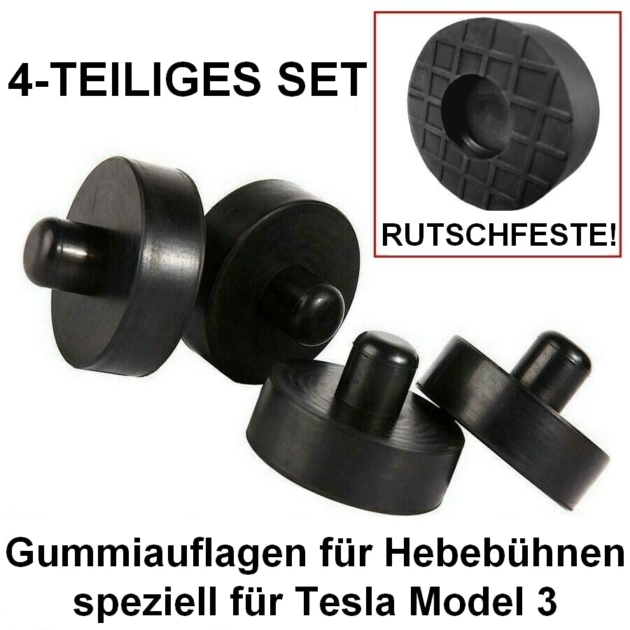 Gummiauflagen für Autobuehnen Tesla Model 3 -4 Stück - Gummipads