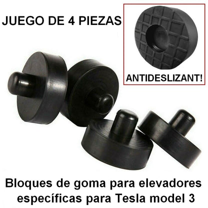 Bloques de goma para elevadores de Tesla mod. 3-soportes de goma-4 pzs
