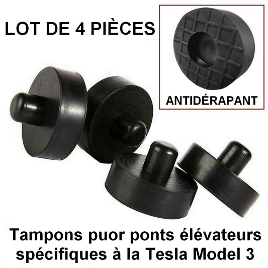 Tampons pour ponts élévateurs Tesla mod. 3 - 4 pcs-blocs en caoutchouc