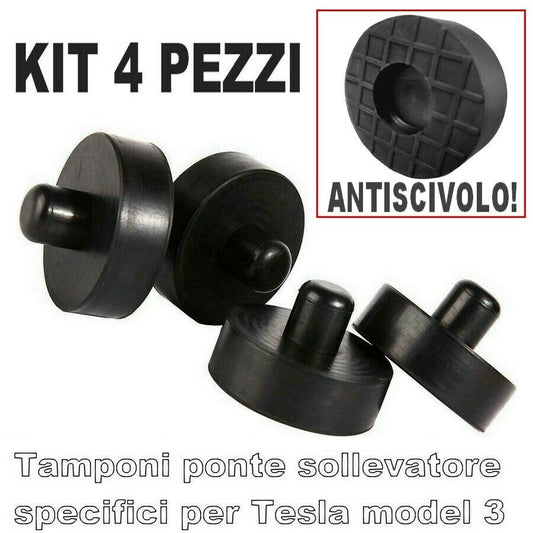 Tamponi per ponte sollevatore Tesla modello 3 - blocchi in gomma -4 pz
