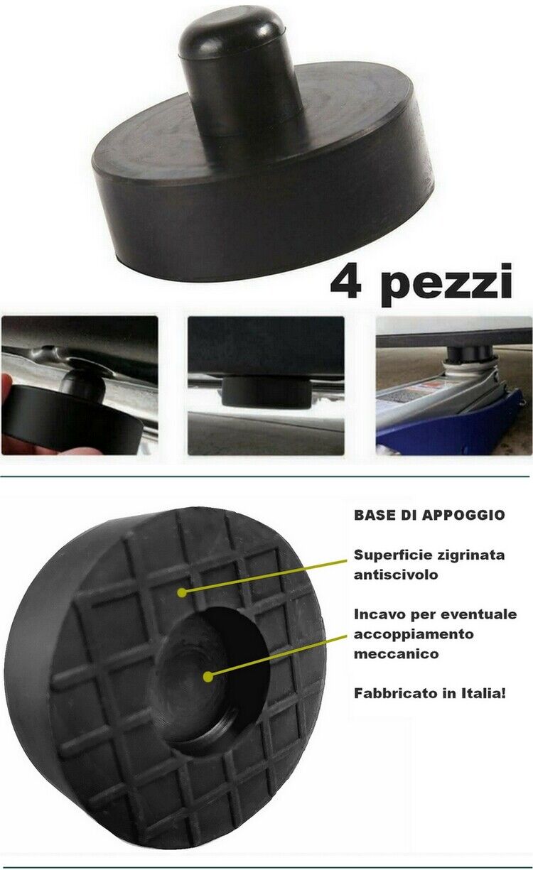 Tamponi per ponte sollevatore Tesla modello 3 - blocchi in gomma -4 pz